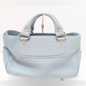 SOLD❤️ CELINE Boogie Bag - Light Blue Leather Tote Bag